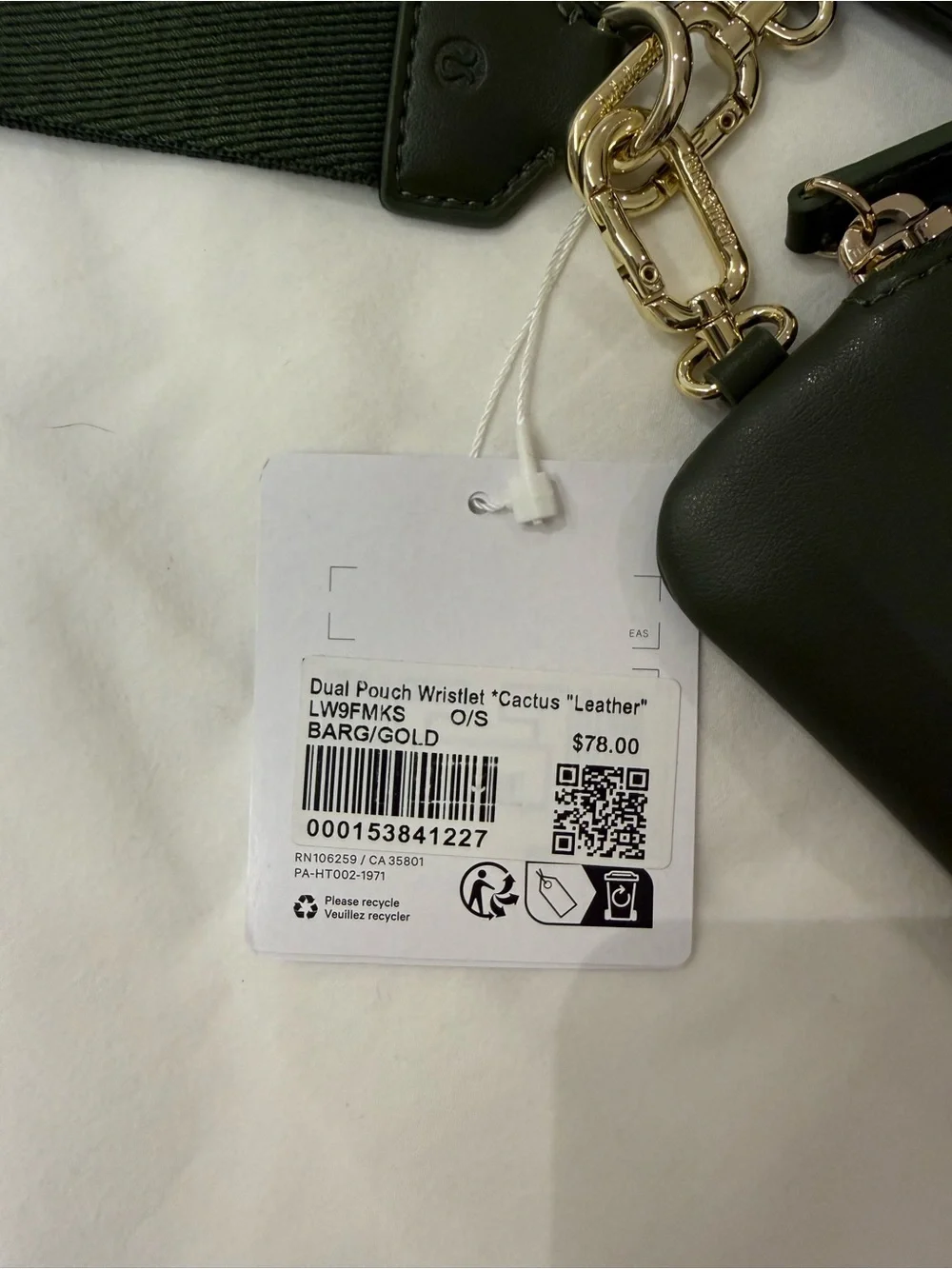 NWT Lululemon Dual Pouch Wristlet